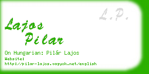 lajos pilar business card